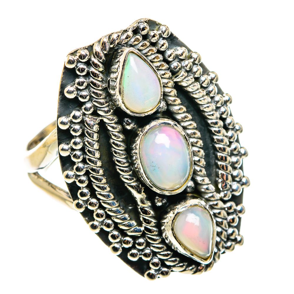 Ethiopian Opal Rings handcrafted by Anasilvercos - RING79671