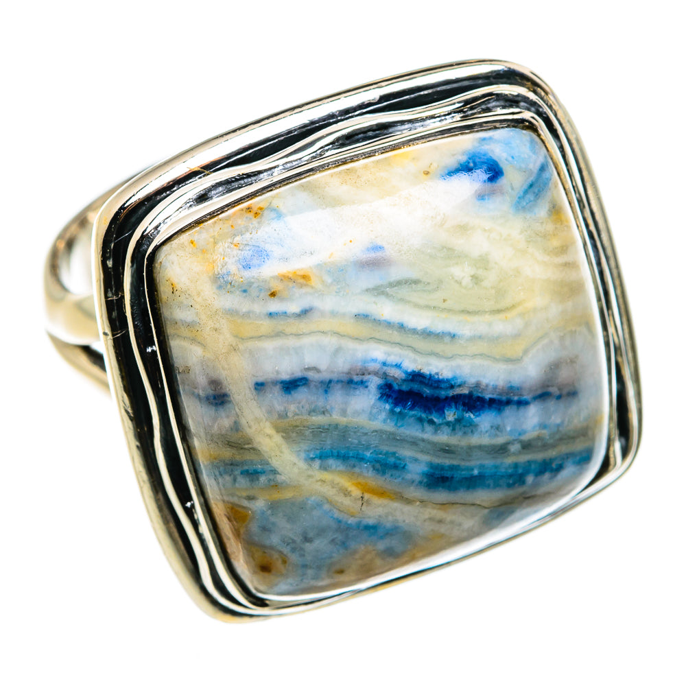 Blue Scheelite Rings handcrafted by Anasilvercos - RING79677