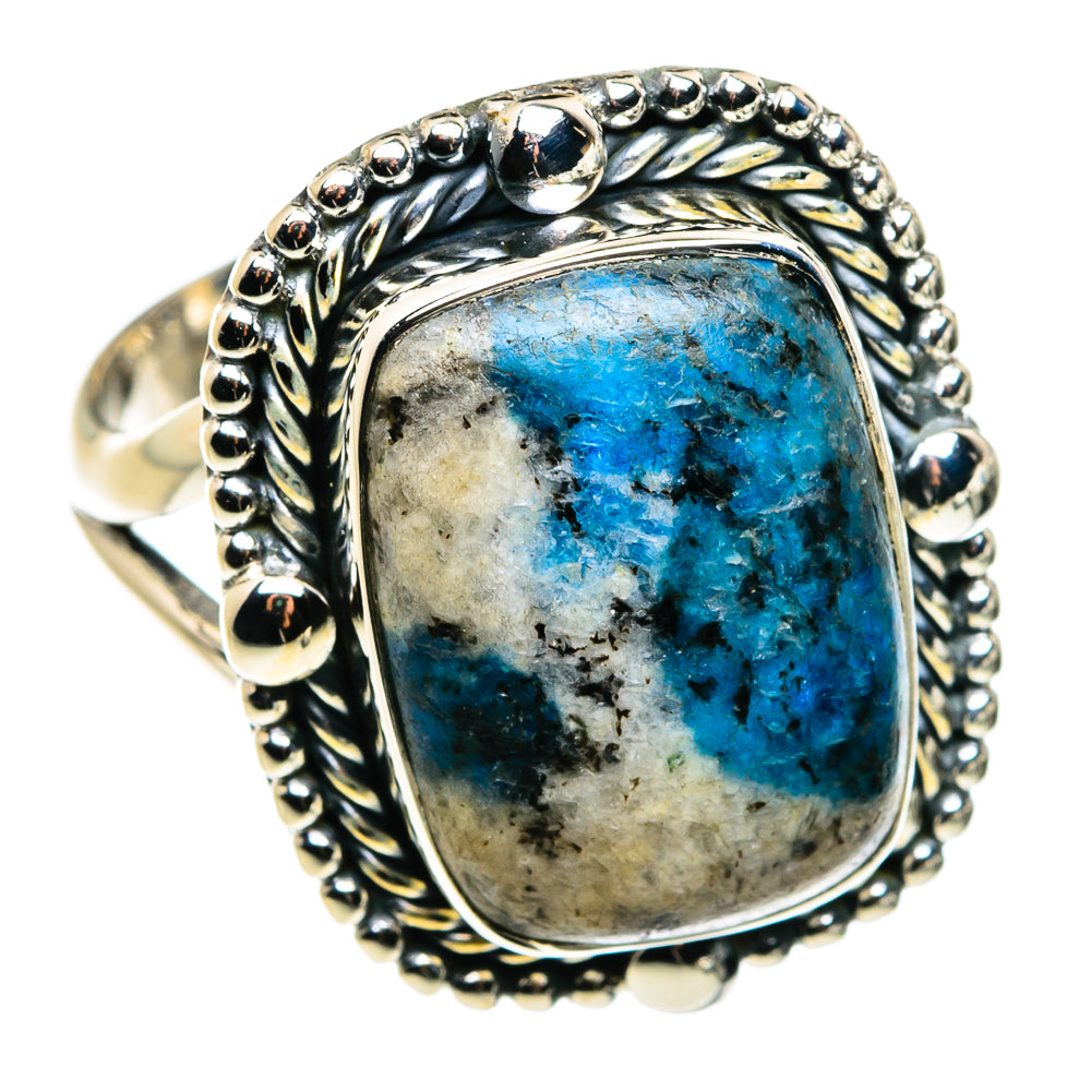 K2 Blue Azurite Rings handcrafted by Anasilvercos - RING79679