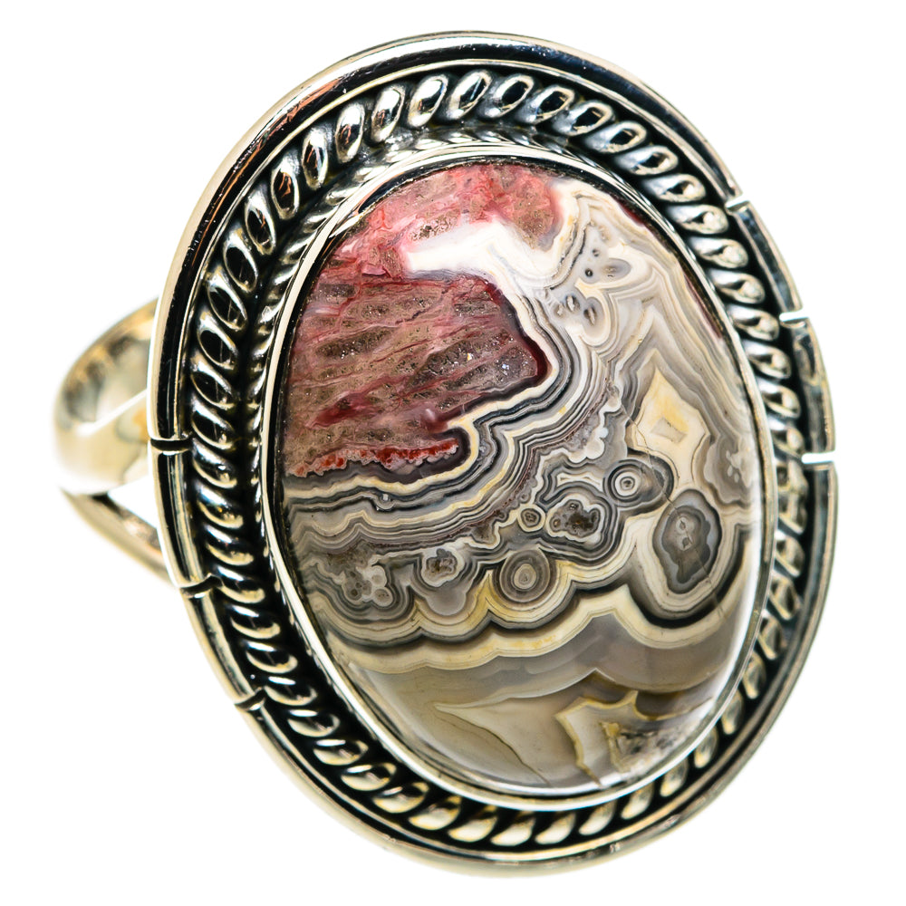 Laguna Lace Agate Rings handcrafted by Anasilvercos - RING79684
