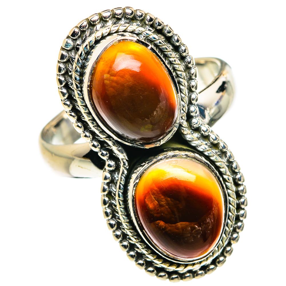 Mexican Fire Agate Rings handcrafted by Anasilvercos - RING79685