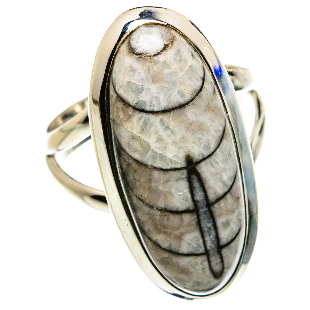 Orthoceras Fossil Rings handcrafted by Anasilvercos - RING79707