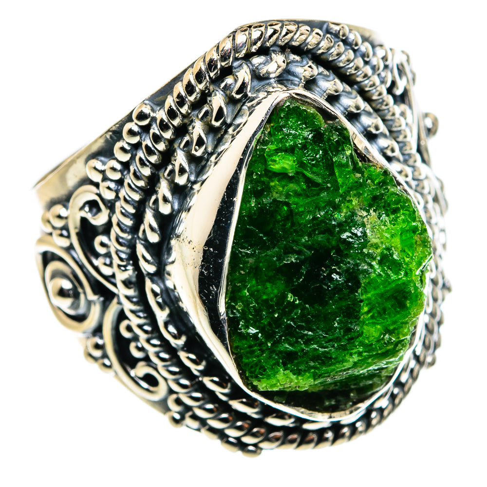 Chrome Diopside Rings handcrafted by Anasilvercos - RING79716