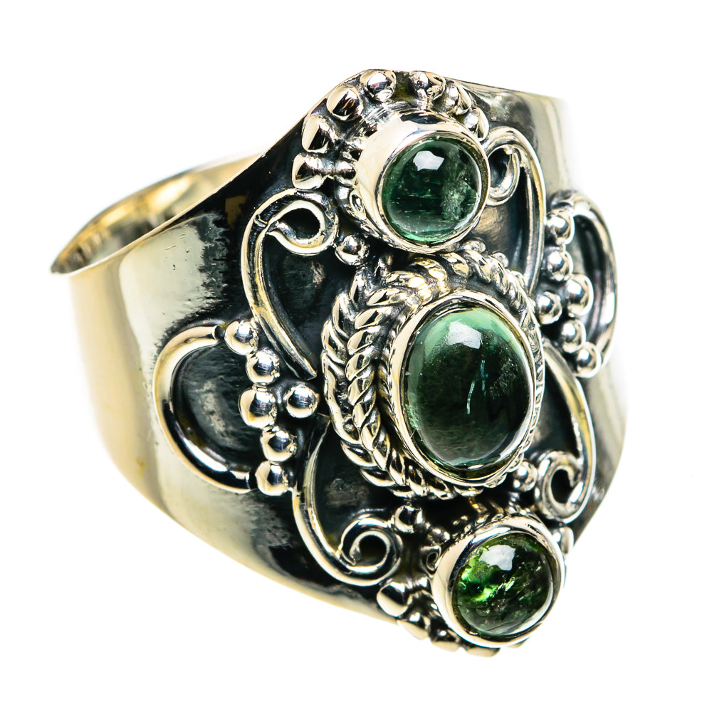 Green Tourmaline Rings handcrafted by Anasilvercos - RING79719