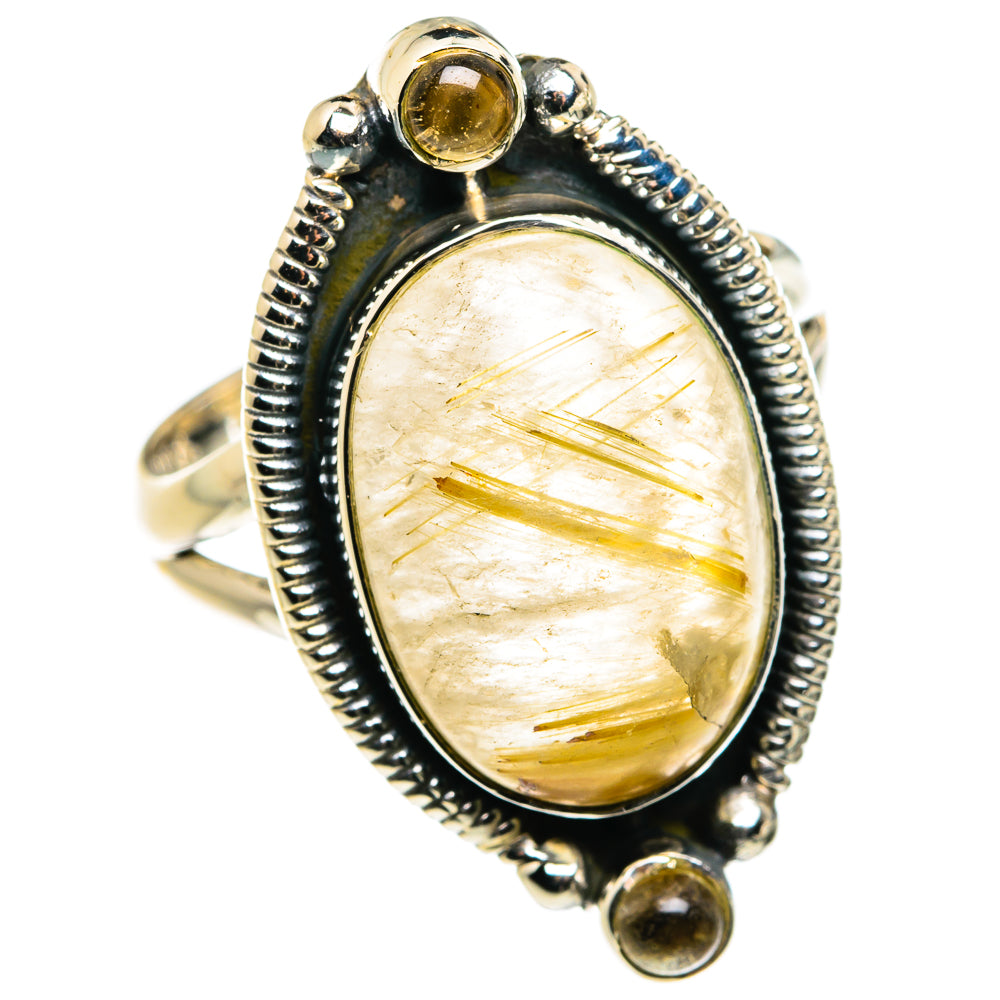 Rutilated Quartz Rings handcrafted by Anasilvercos - RING79732