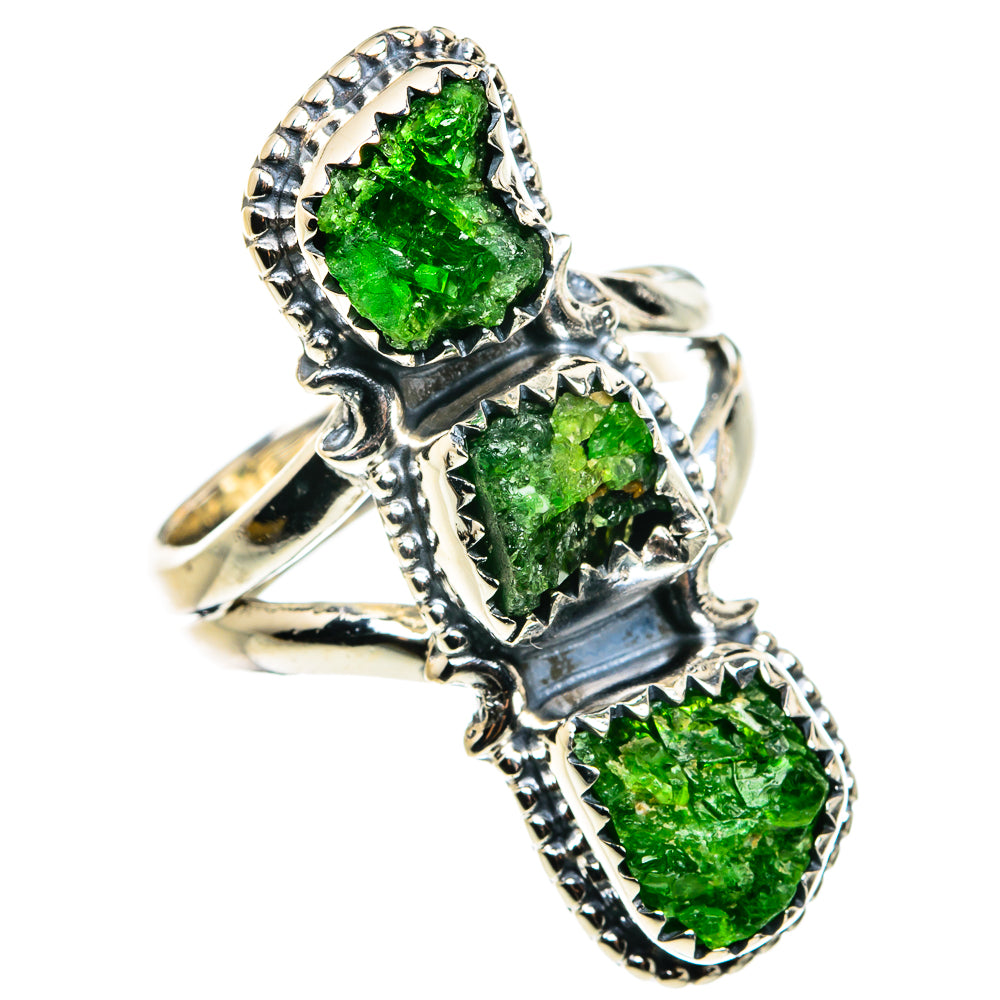 Chrome Diopside Rings handcrafted by Anasilvercos - RING79755