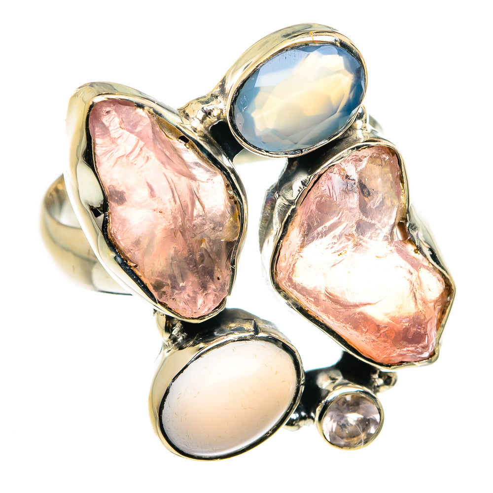 Rose Quartz Rings handcrafted by Anasilvercos - RING79762