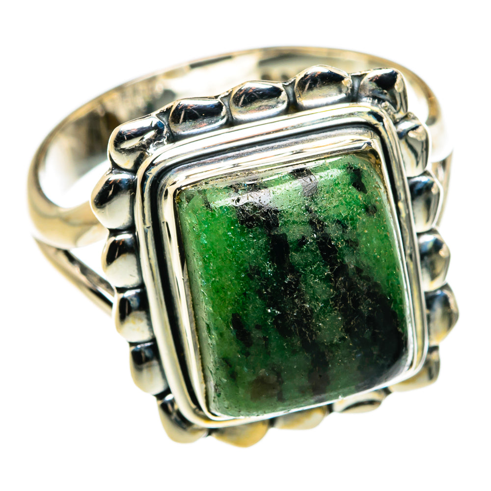 Ruby Zoisite Rings handcrafted by Anasilvercos - RING79889