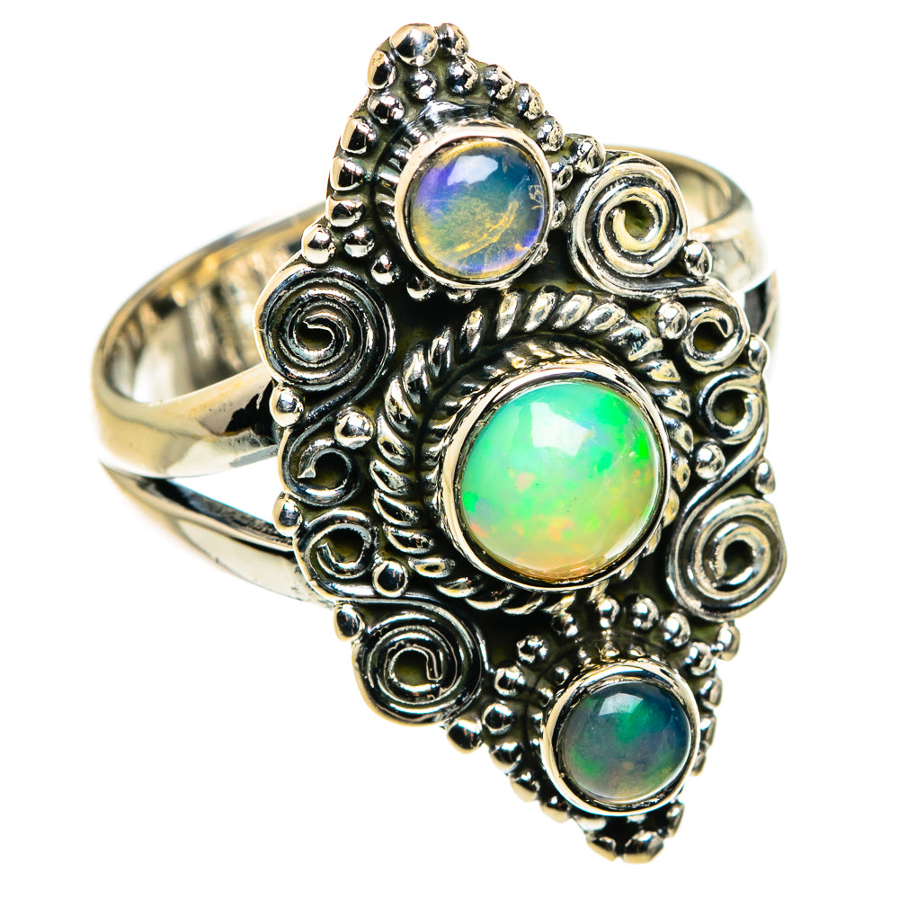 Ethiopian Opal Rings handcrafted by Anasilvercos - RING79910