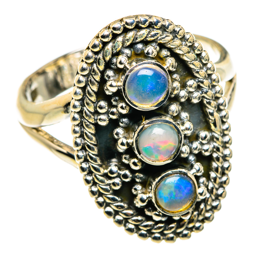 Ethiopian Opal Rings handcrafted by Anasilvercos - RING79911