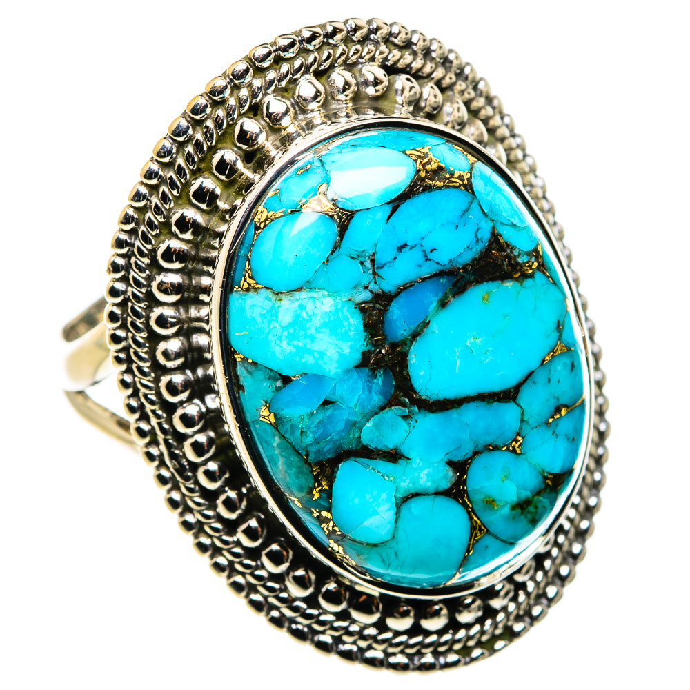 Tibetan Turquoise Rings handcrafted by Anasilvercos - RING79931