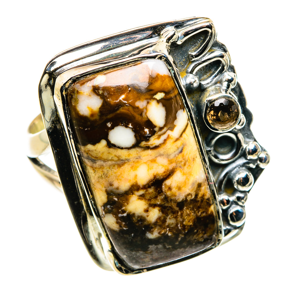 Peanut Wood Jasper Rings handcrafted by Anasilvercos - RING79940