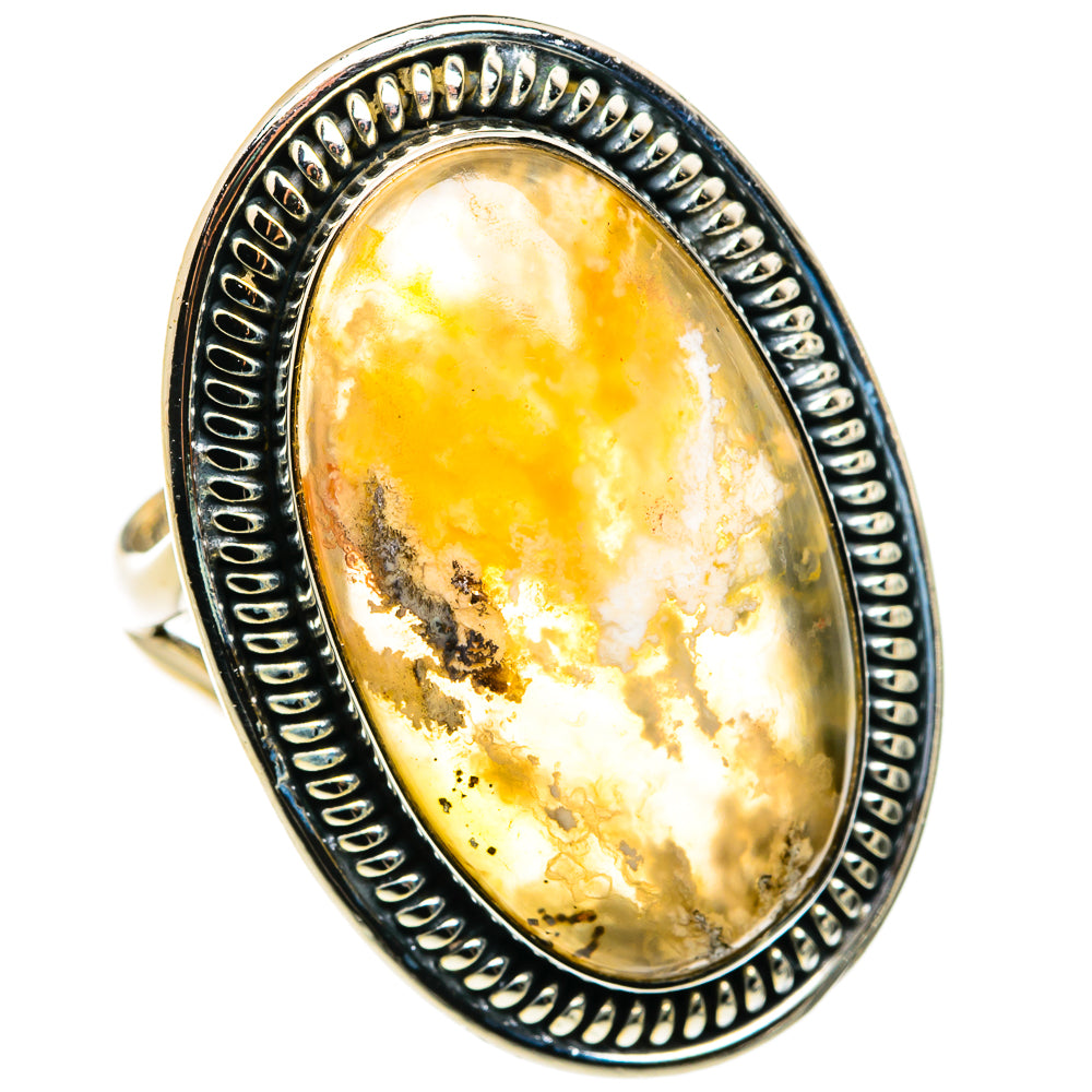 Plume Agate Rings handcrafted by Anasilvercos - RING79943