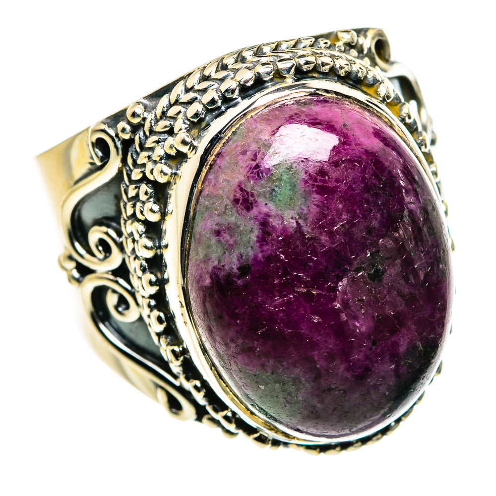 Ruby Zoisite Rings handcrafted by Anasilvercos - RING79973