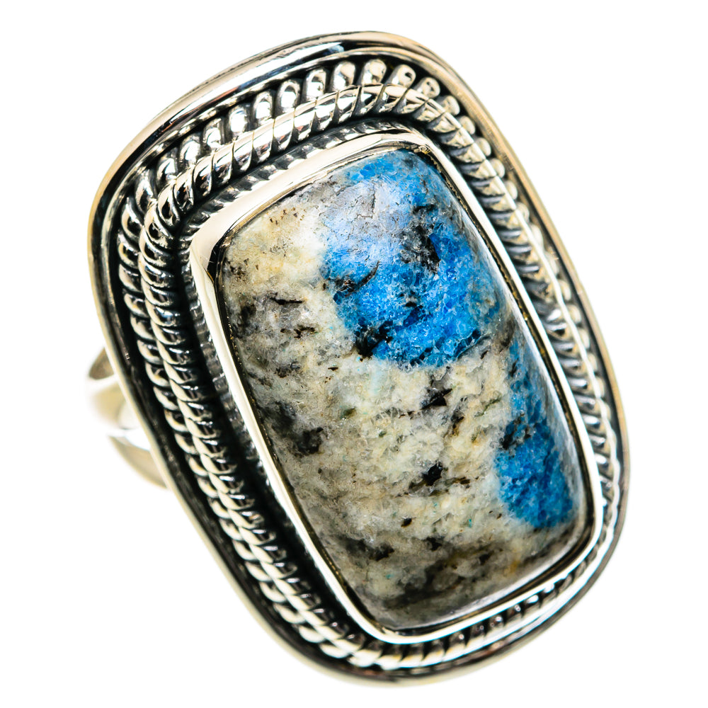 K2 Blue Azurite Rings handcrafted by Anasilvercos - RING79974 - Photo 2