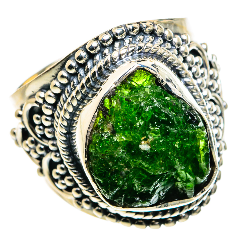Chrome Diopside Rings handcrafted by Anasilvercos - RING79982