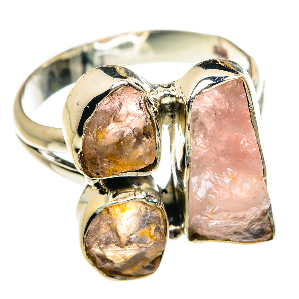 Rose Quartz Rings handcrafted by Anasilvercos - RING79991