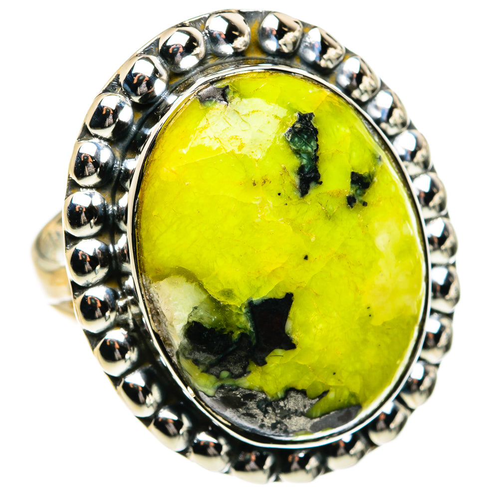 African Green Opal Rings handcrafted by Anasilvercos - RING80008