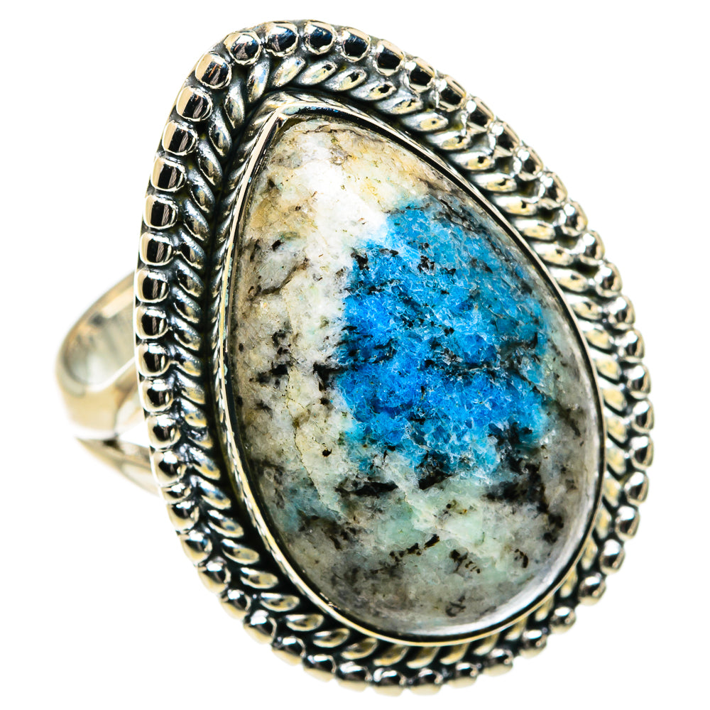 K2 Blue Azurite Rings handcrafted by Anasilvercos - RING80011 - Photo 2