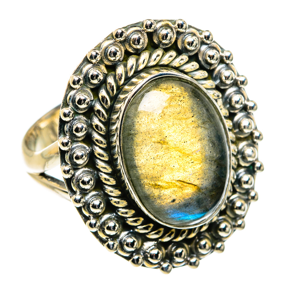 Labradorite Rings handcrafted by Anasilvercos - RING80015