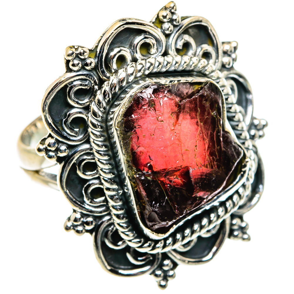 Garnet Rings handcrafted by Anasilvercos - RING80028