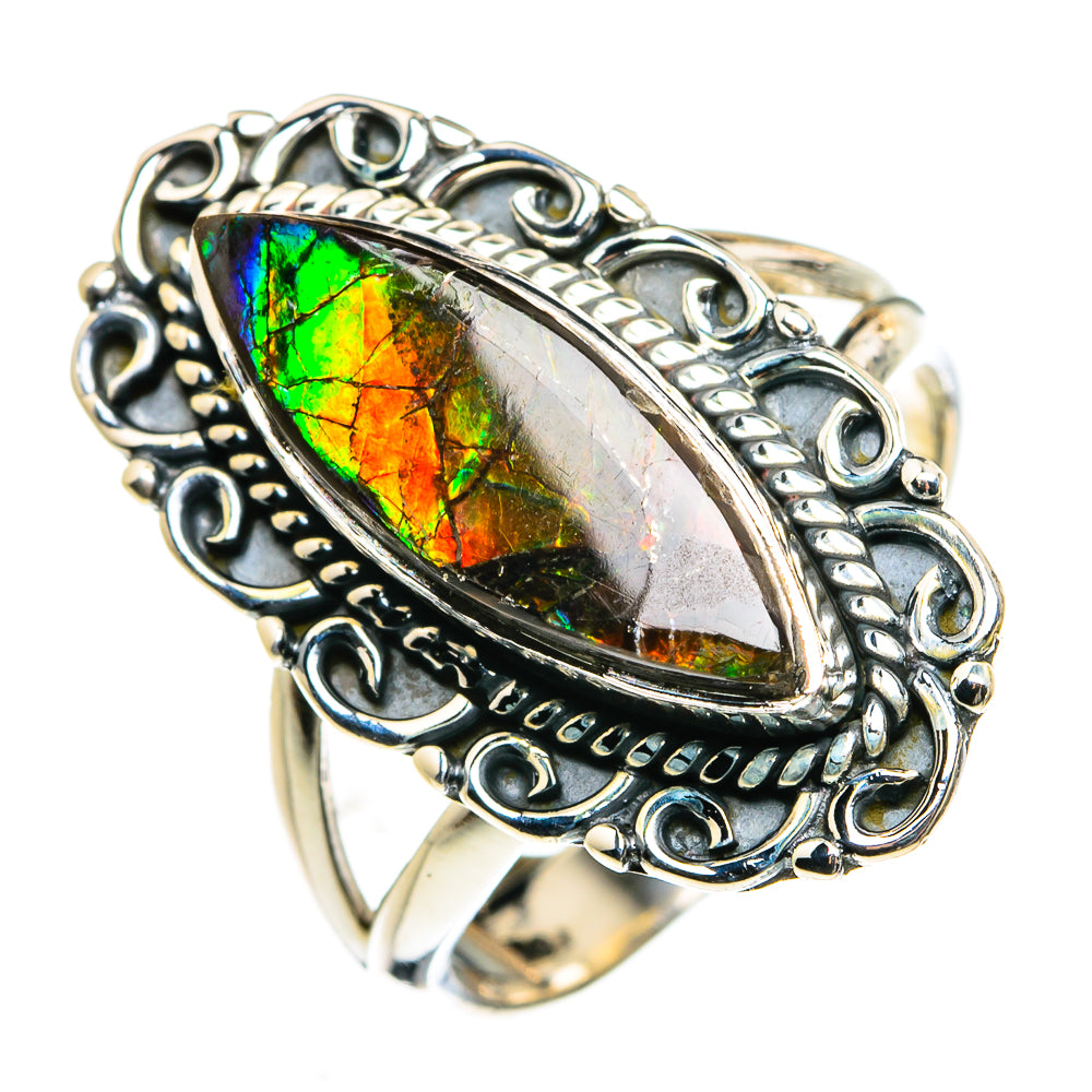 Ammolite Rings handcrafted by Anasilvercos - RING80038