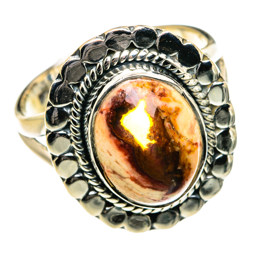 Mexican Fire Opal Rings handcrafted by Anasilvercos - RING80041