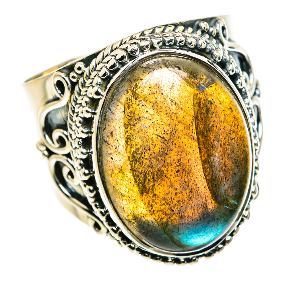 Labradorite Rings handcrafted by Anasilvercos - RING80042