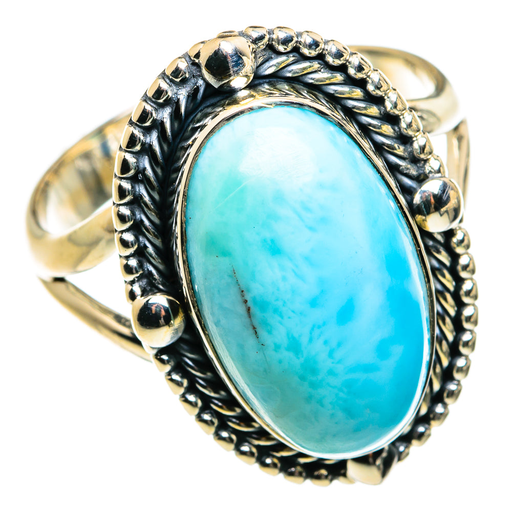 Larimar Rings handcrafted by Anasilvercos - RING80043