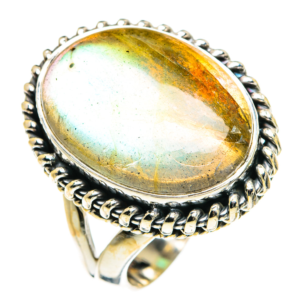 Labradorite Rings handcrafted by Anasilvercos - RING80049