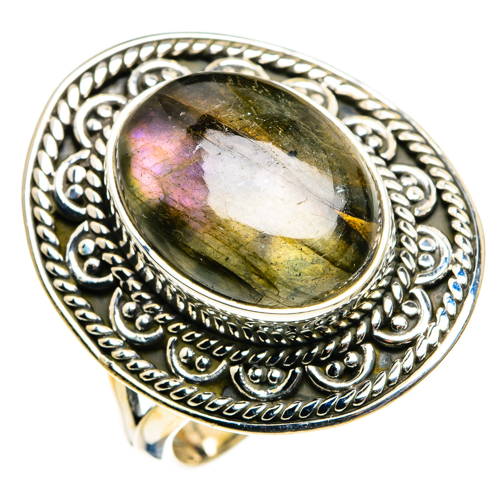 Labradorite Rings handcrafted by Anasilvercos - RING80063