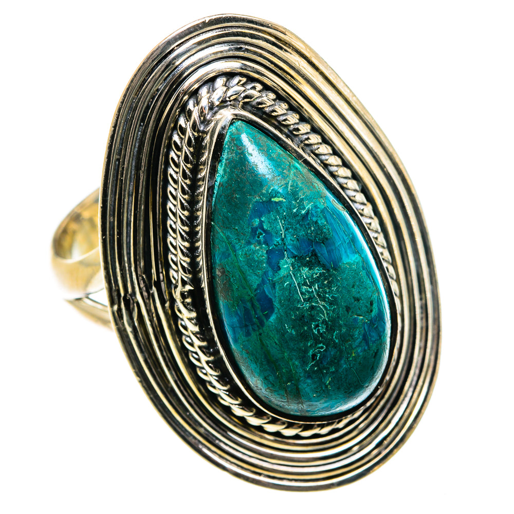 Chrysocolla Rings handcrafted by Anasilvercos - RING80078