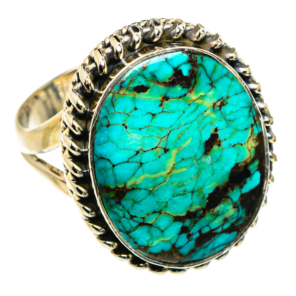 Tibetan Turquoise Rings handcrafted by Anasilvercos - RING80080