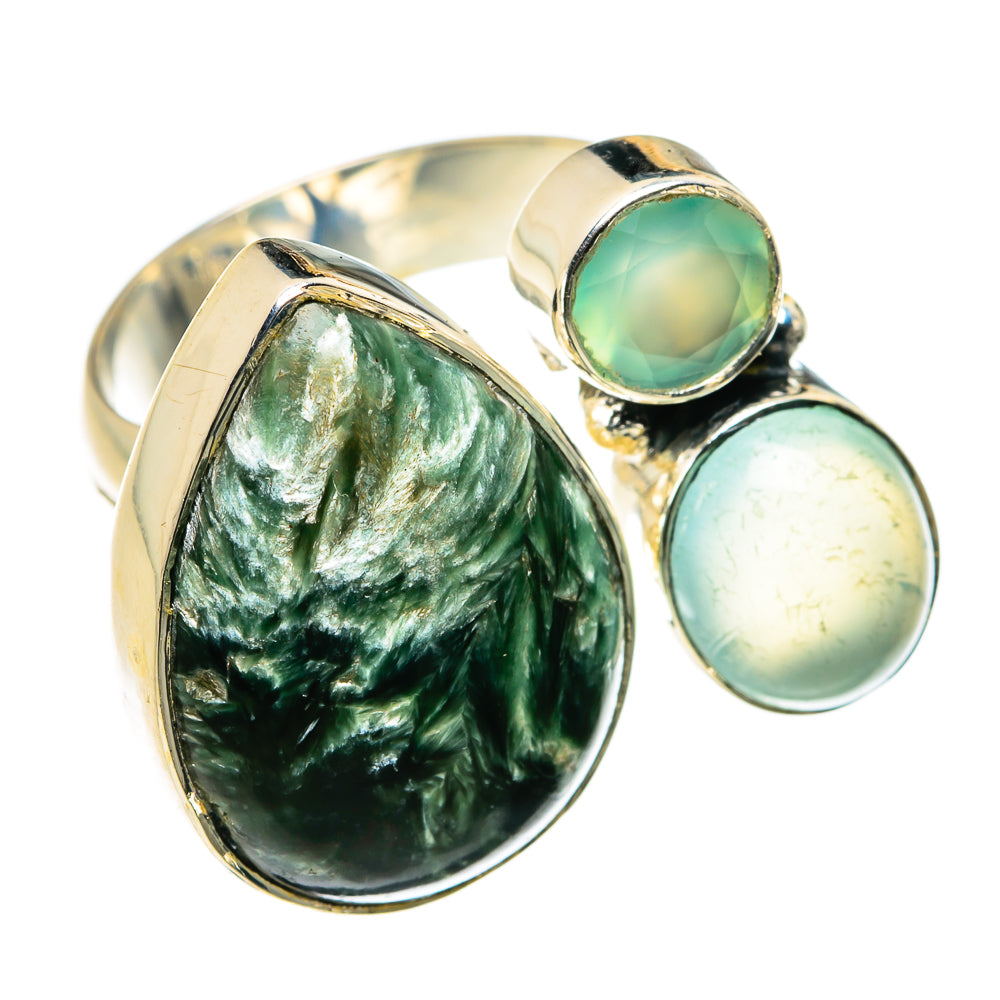 Seraphinite Rings handcrafted by Anasilvercos - RING80082