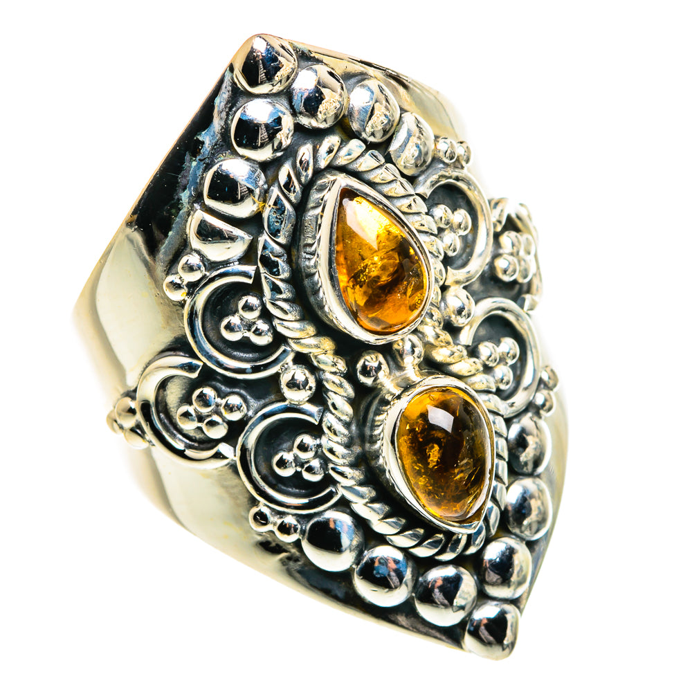 Citrine Rings handcrafted by Anasilvercos - RING80090
