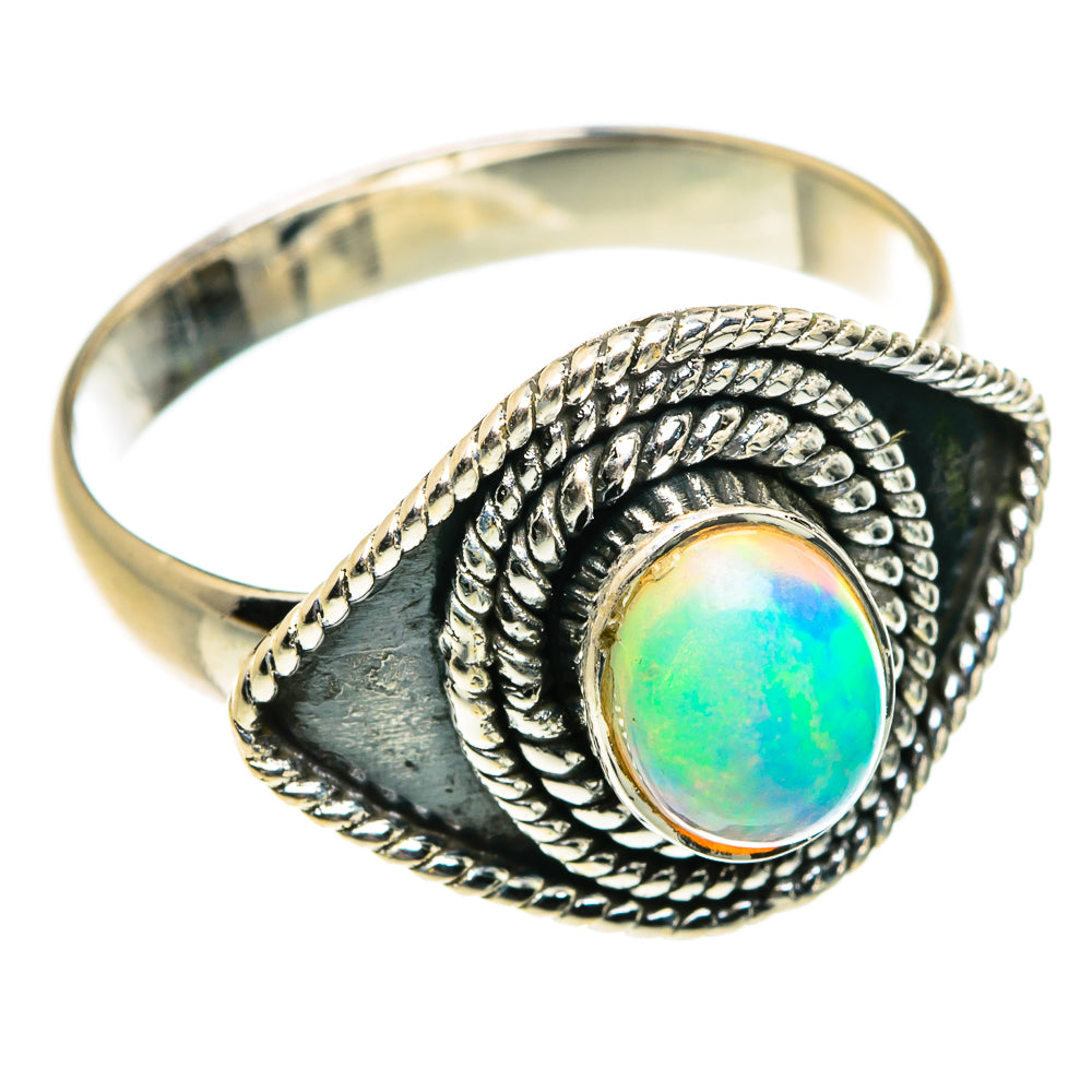 Ethiopian Opal Rings handcrafted by Anasilvercos - RING80105