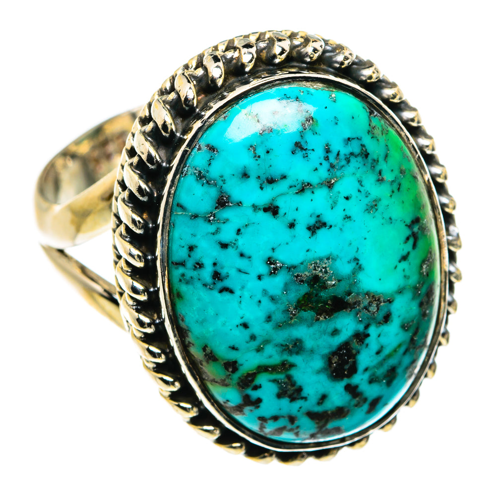 Tibetan Turquoise Rings handcrafted by Anasilvercos - RING80113