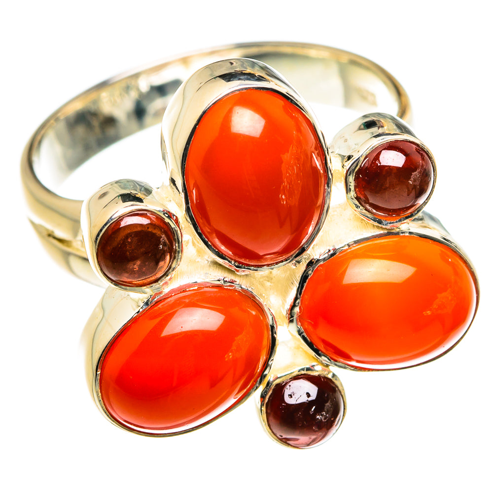 Carnelian Rings handcrafted by Anasilvercos - RING80124