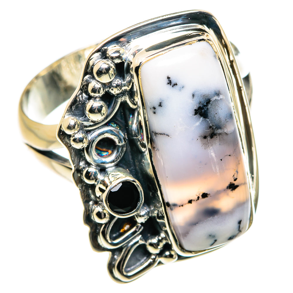 Dendritic Opal Rings handcrafted by Anasilvercos - RING80137