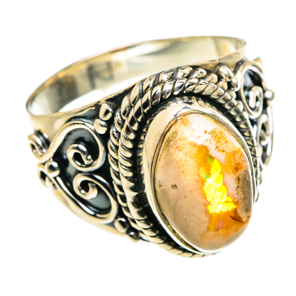 Mexican Fire Opal Rings handcrafted by Anasilvercos - RING80138