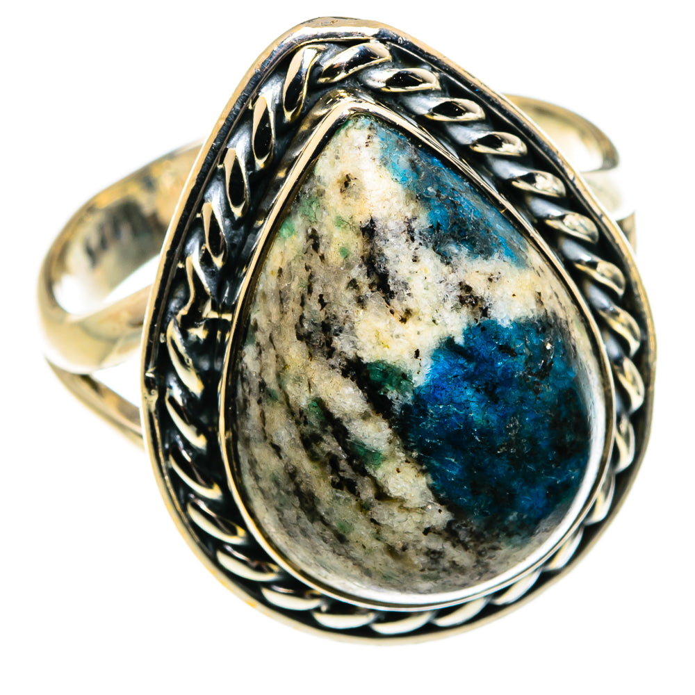 K2 Blue Azurite Rings handcrafted by Anasilvercos - RING80145 - Photo 2