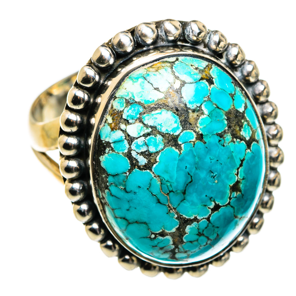 Tibetan Turquoise Rings handcrafted by Anasilvercos - RING80146