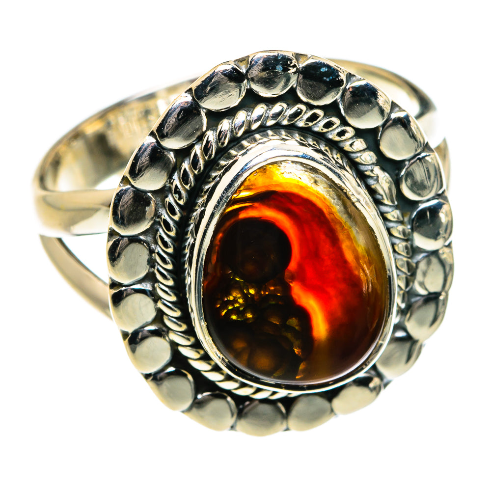 Mexican Fire Agate Rings handcrafted by Anasilvercos - RING80157