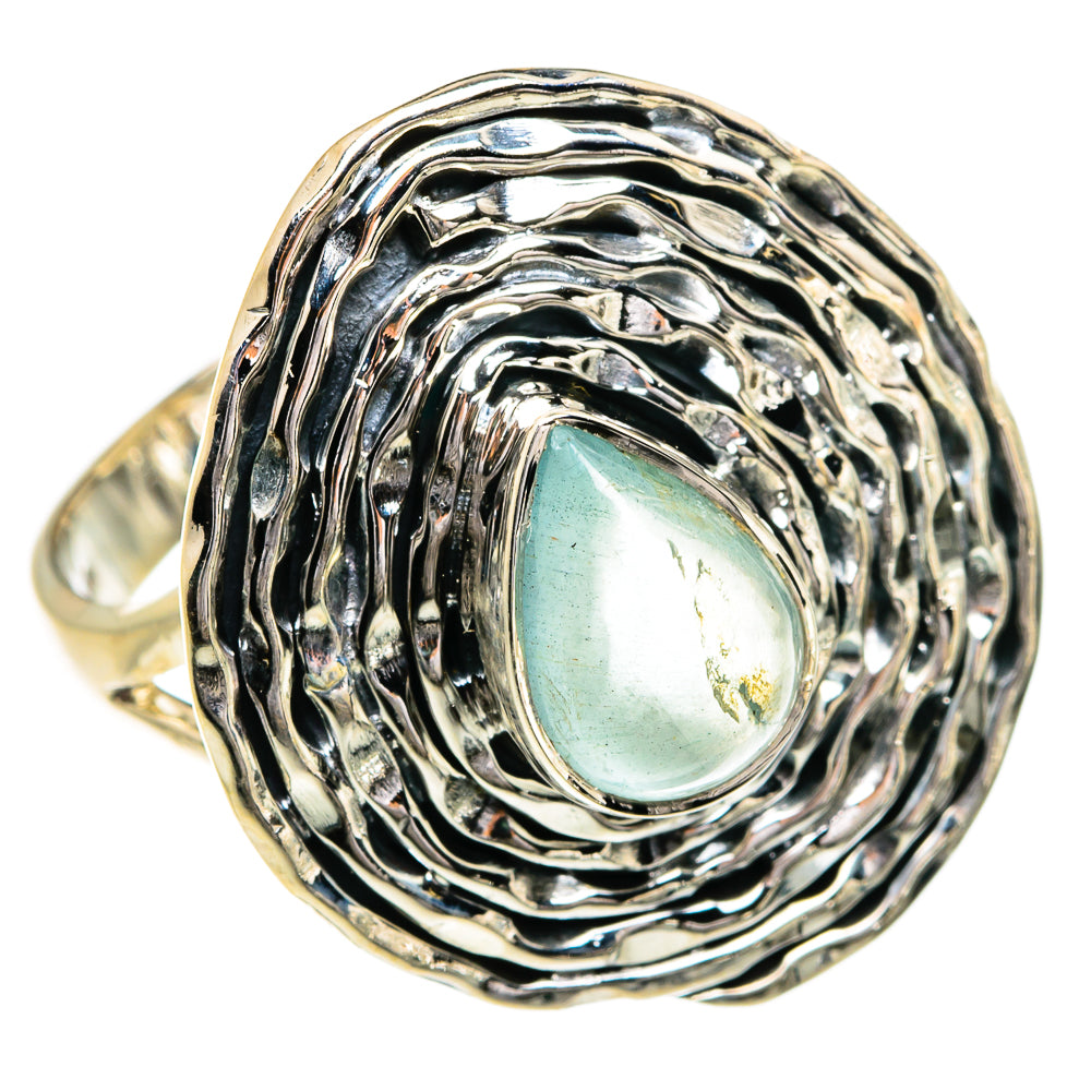 Aqua Chalcedony Rings handcrafted by Anasilvercos - RING80174