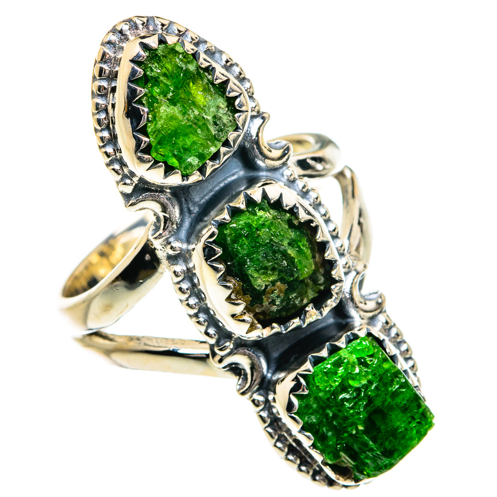 Chrome Diopside Rings handcrafted by Anasilvercos - RING80178
