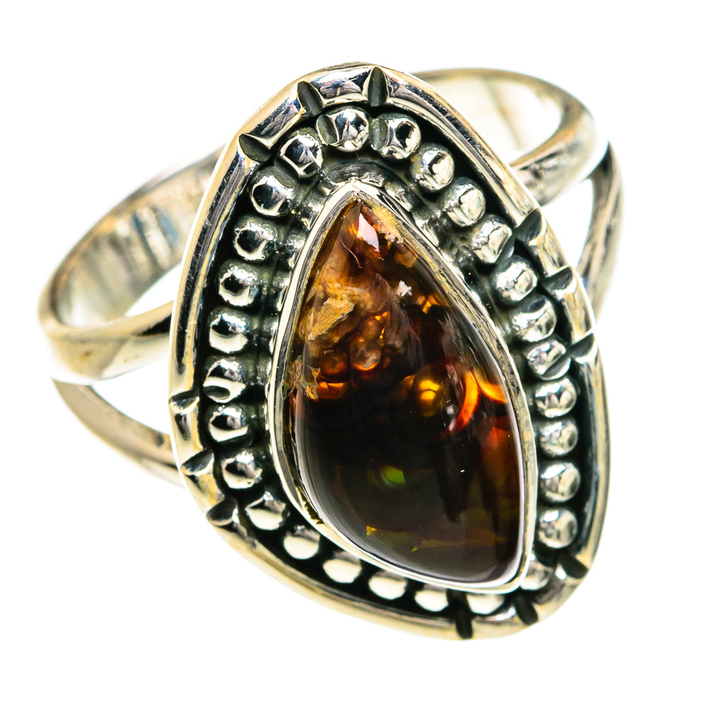 Mexican Fire Agate Rings handcrafted by Anasilvercos - RING80182