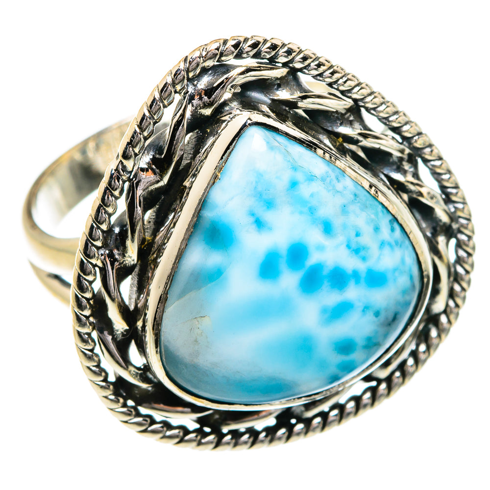 Larimar Rings handcrafted by Anasilvercos - RING80201