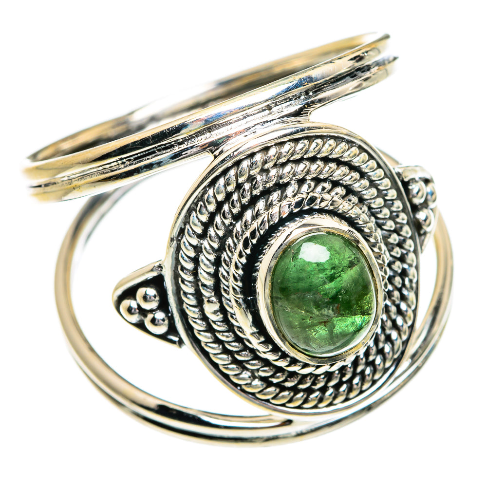 Green Tourmaline Rings handcrafted by Anasilvercos - RING80205