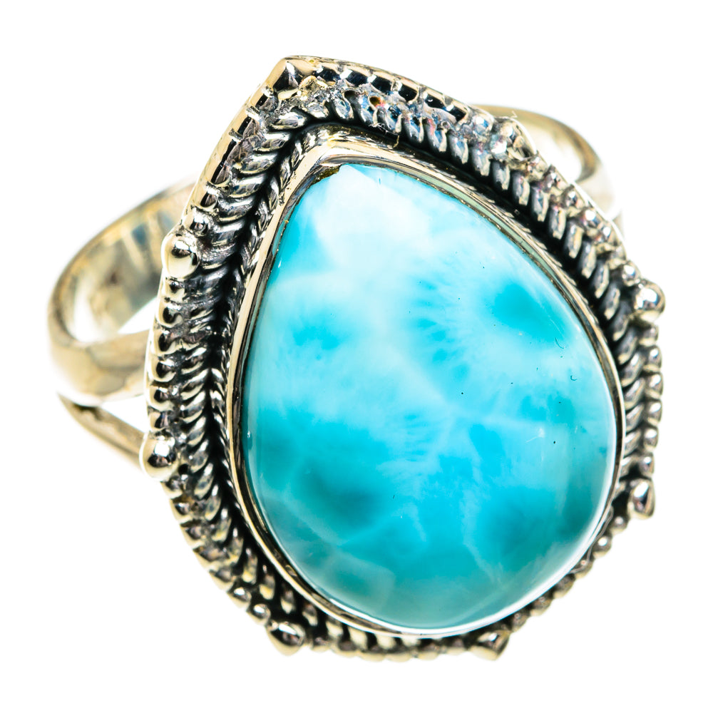 Larimar Rings handcrafted by Anasilvercos - RING80224
