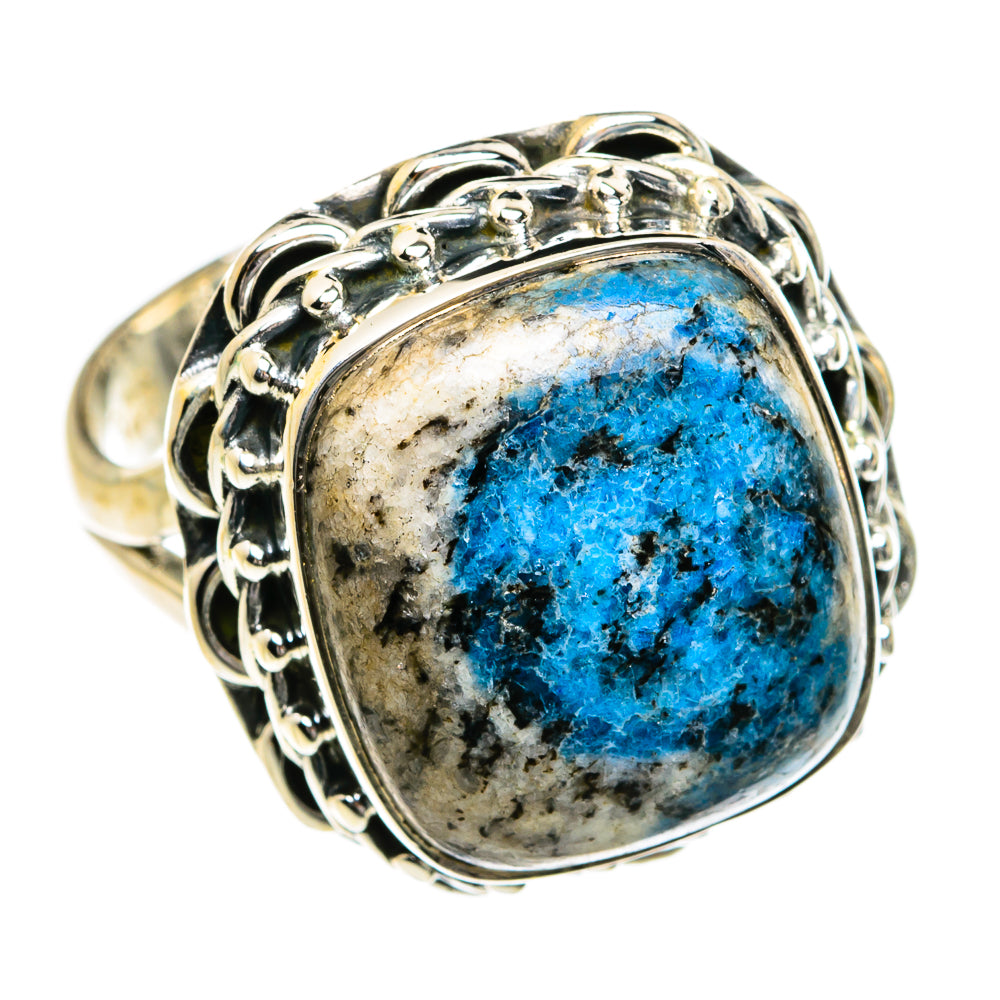 K2 Blue Azurite Rings handcrafted by Anasilvercos - RING80245 - Photo 2
